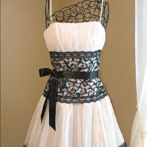 White and Black Lace Lolita Dress